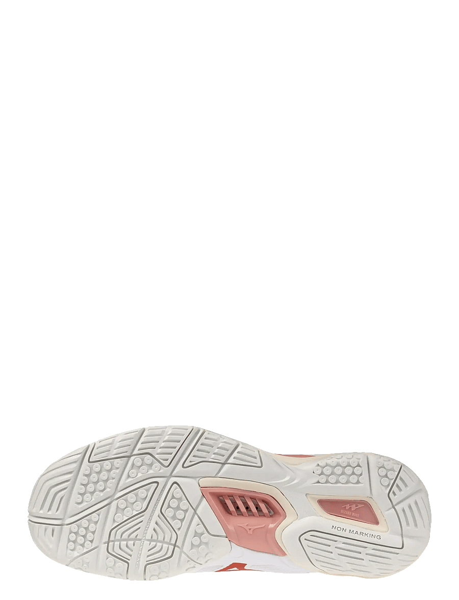 Mizuno - WAVE STEALTH 6(W) - inomhusskor - white/rose elegance/lava falls - 2
