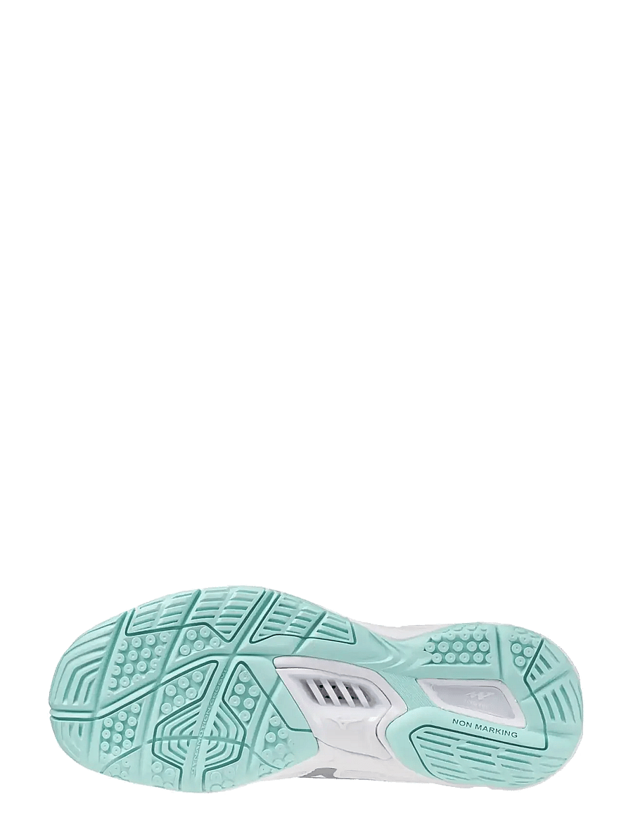 Mizuno - WAVE STEALTH 6(W) - siseruumide spordijalatsid - white/blue tint - 2