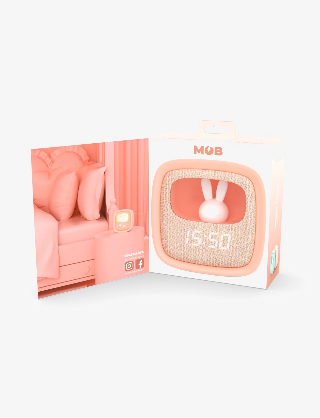 Mobility On Board - Billy Clock and light - barn - pink - 1