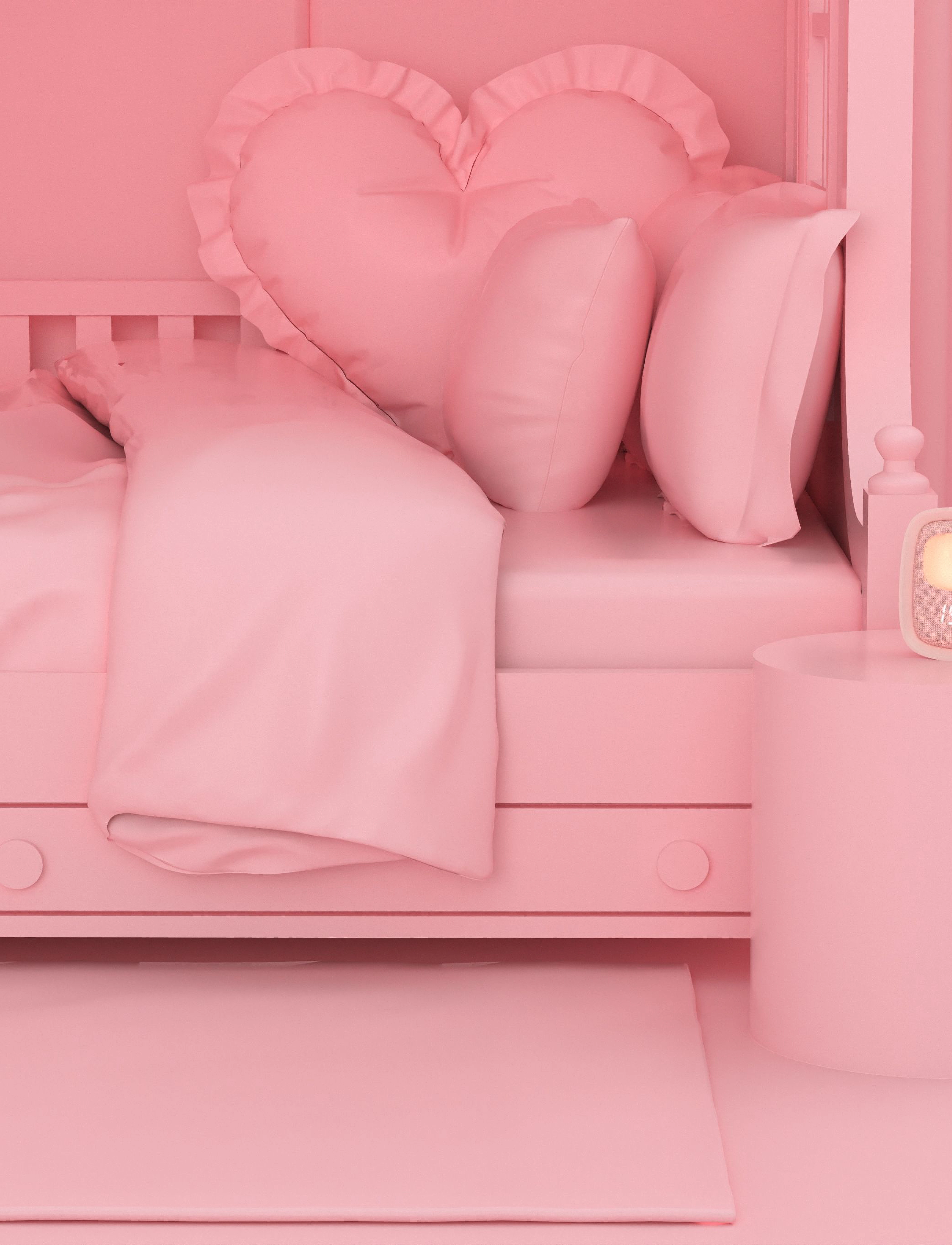 Mobility On Board - Billy Clock and light - barn - pink - 3