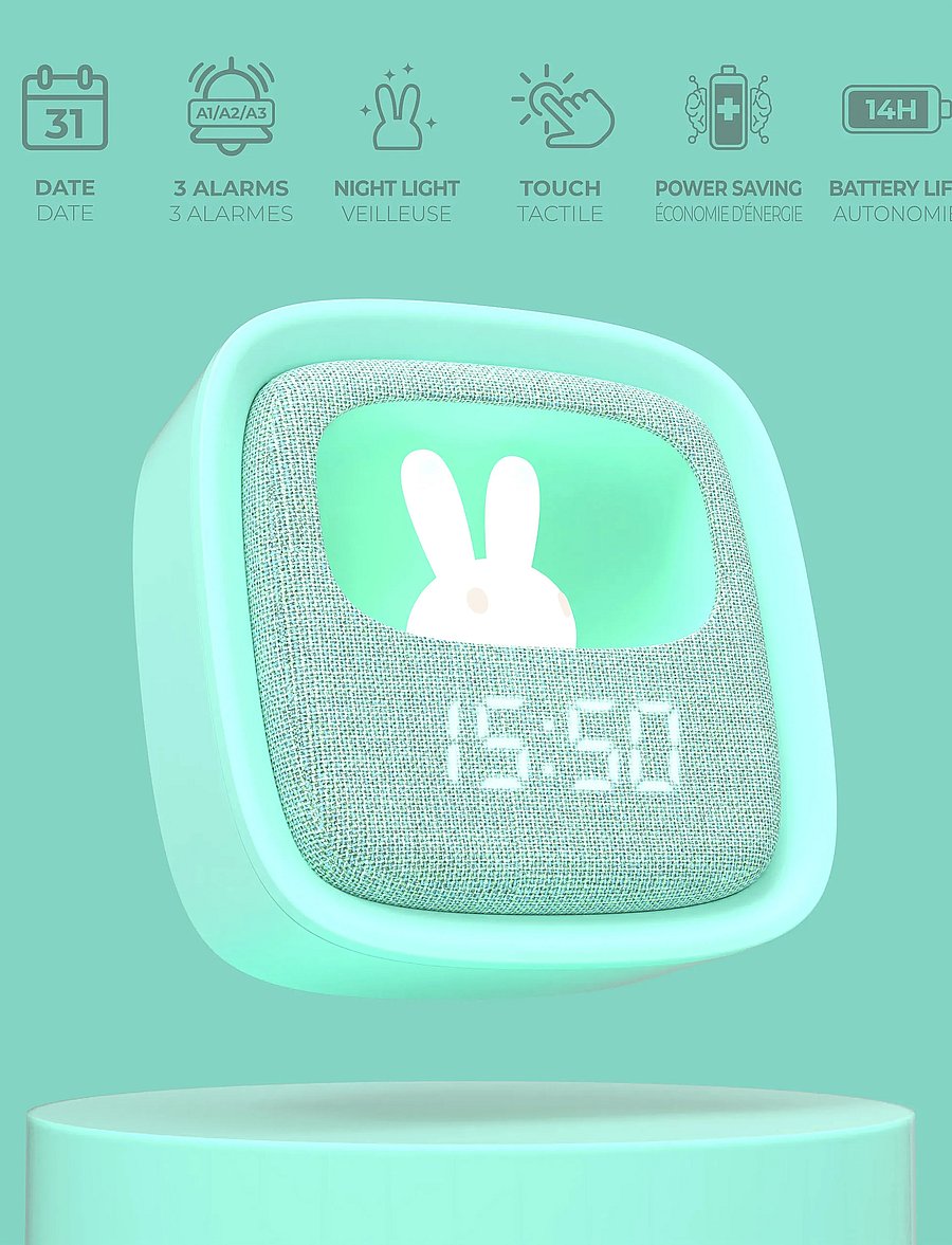 Mobility On Board - Billy Clock and light - uhren - turquoise - 3