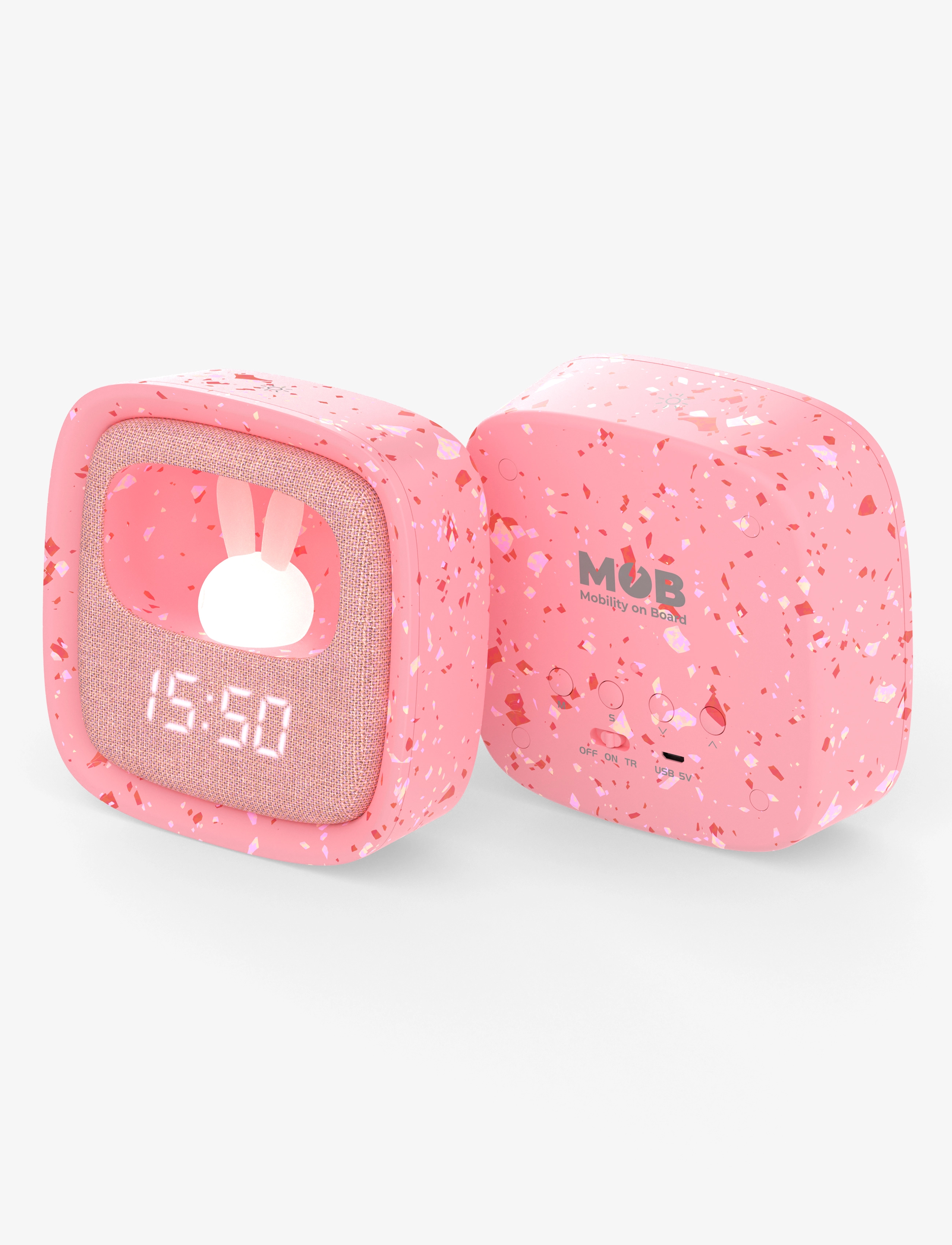 Mobility On Board - Billy Clock and light - Terrazzo - grenadine - 1