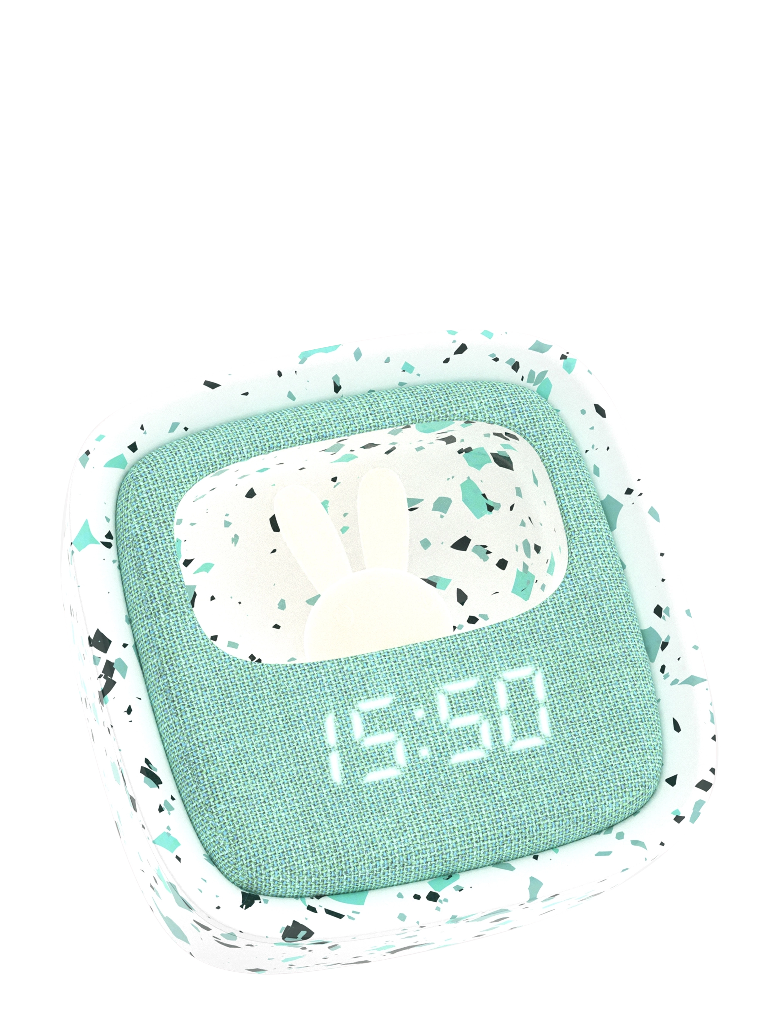 Billy Clock and light - Terrazzo - WATER MINT