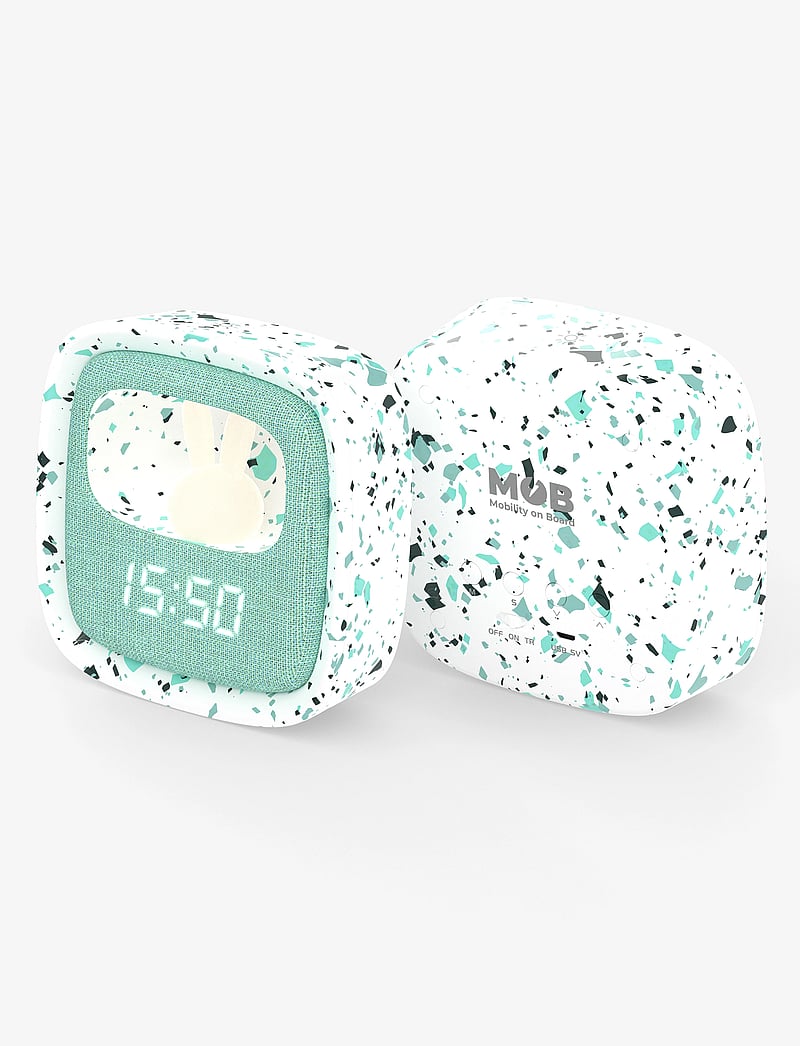 Mobility On Board - Billy Clock and light - Terrazzo - water mint - 1