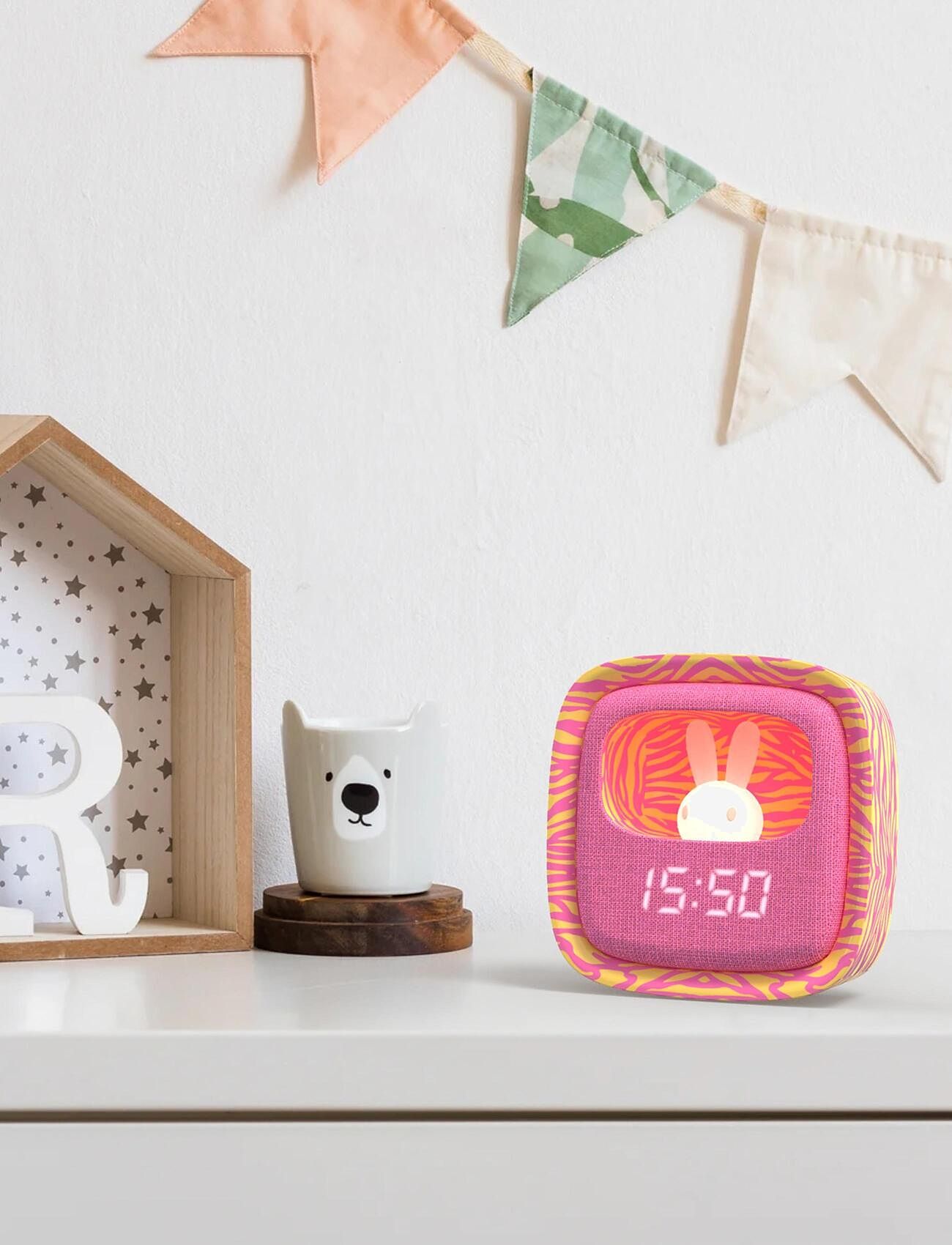 Mobility On Board - BILLY CLOCK AND LIGHT - PINK ZEBRA - pyntegjenstander - zebra - 3