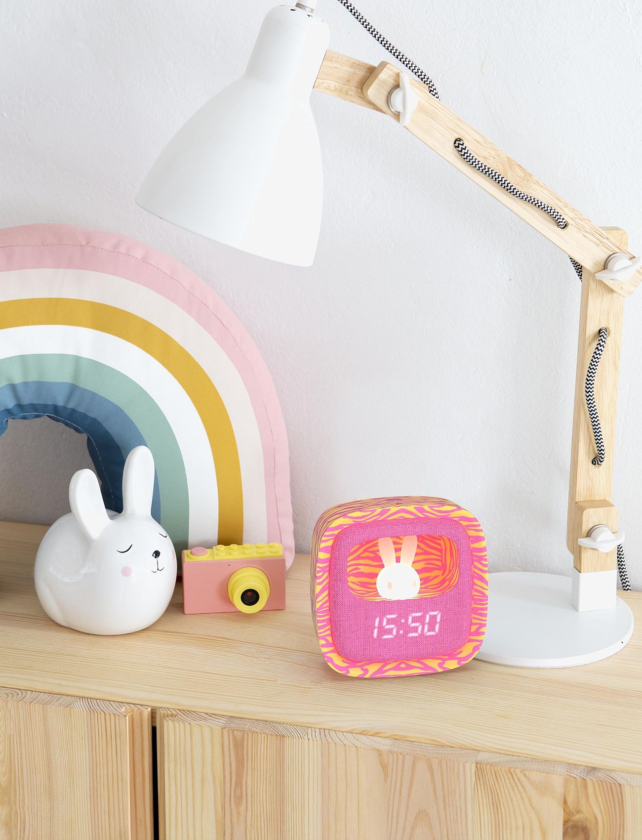 Mobility On Board - BILLY CLOCK AND LIGHT - PINK ZEBRA - pyntegjenstander - zebra - 4