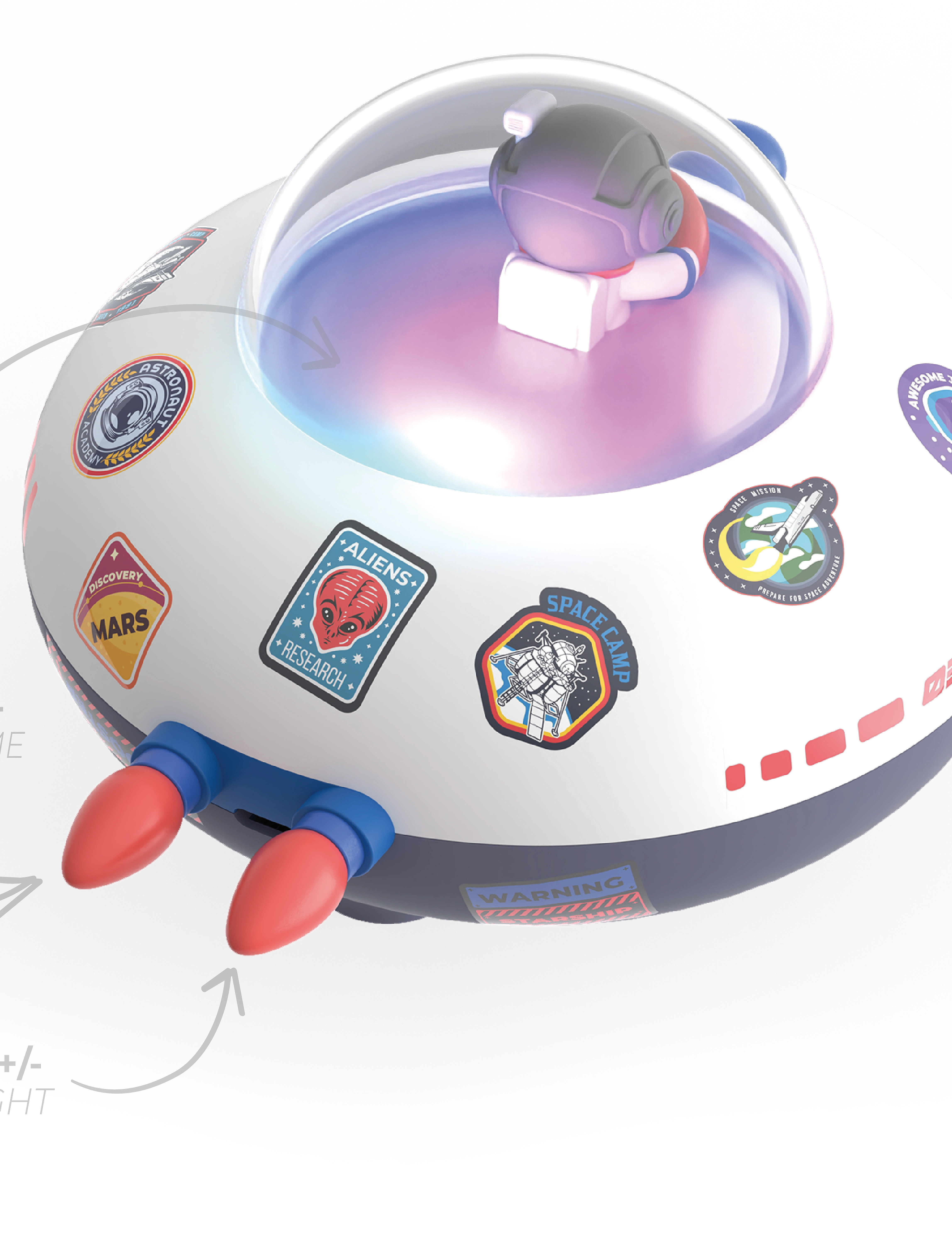 Mobility On Board - COSMO BUBBLY SPEAKER - akcesoria dekoracyjne - cold white - 1