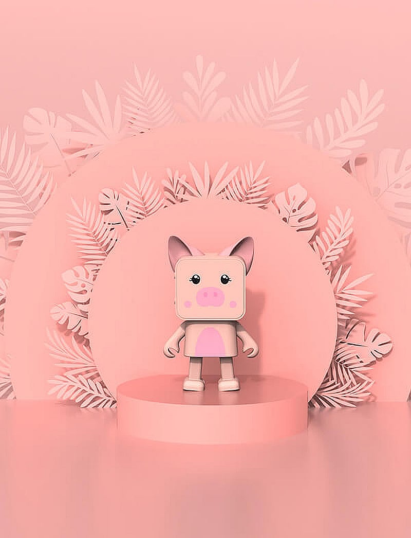 Mobility On Board - Dancing Animal speaker - dekoratsioonid - pink - pig - 0