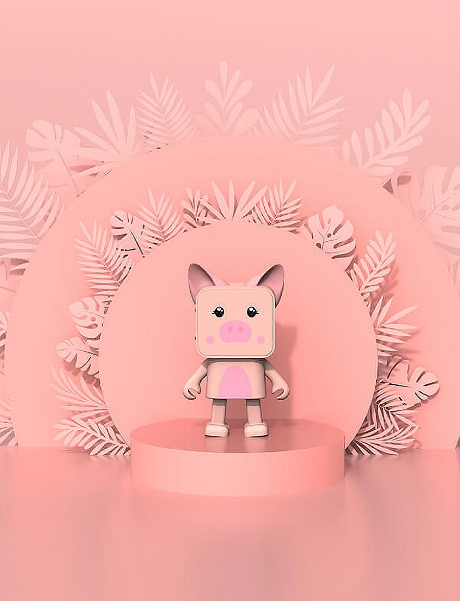 Mobility On Board - Dancing Animal speaker - madalaimad hinnad - pink - pig - 5