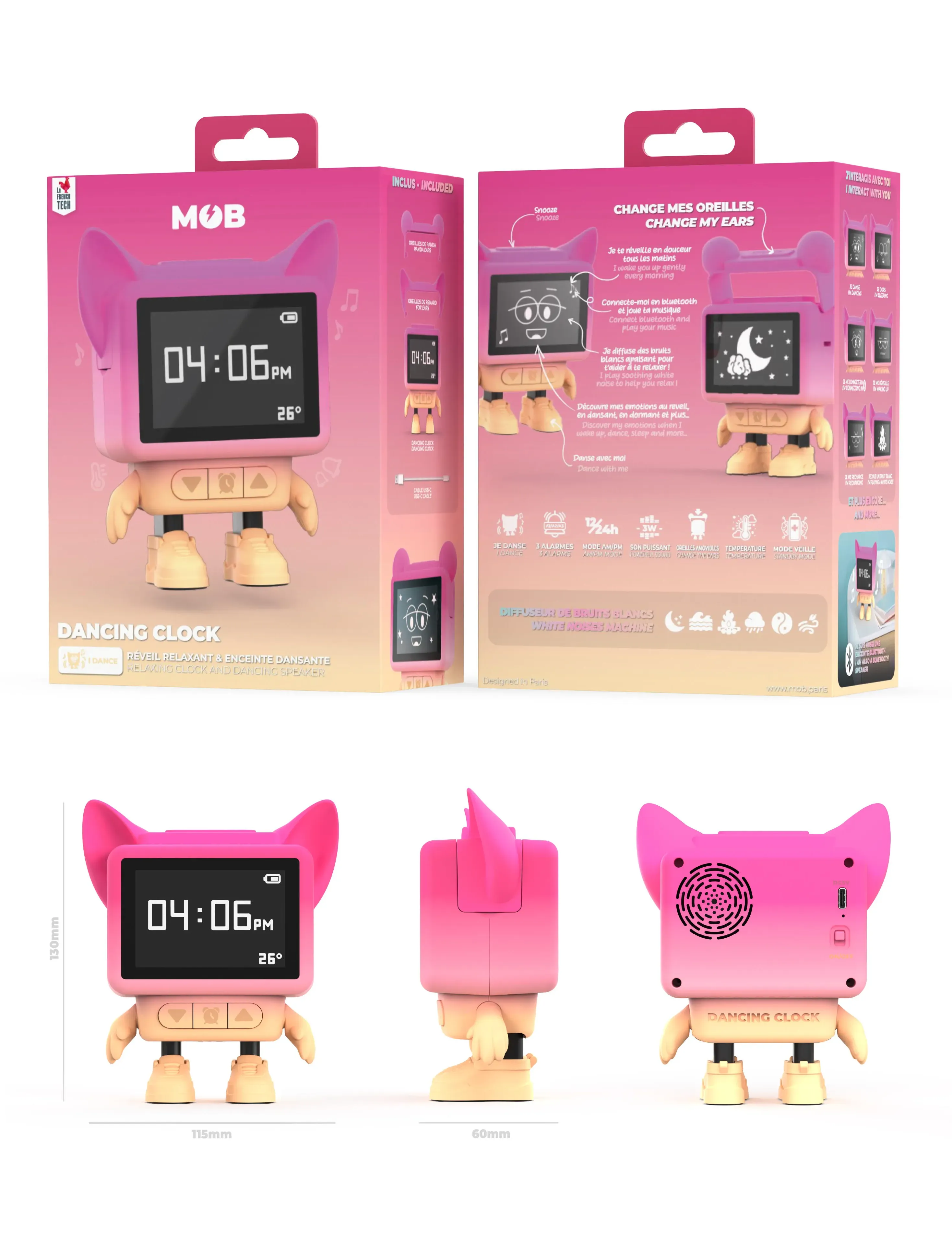 Mobility On Board - DANCING CLOCK - PINK - pulksteņi - pink - 5