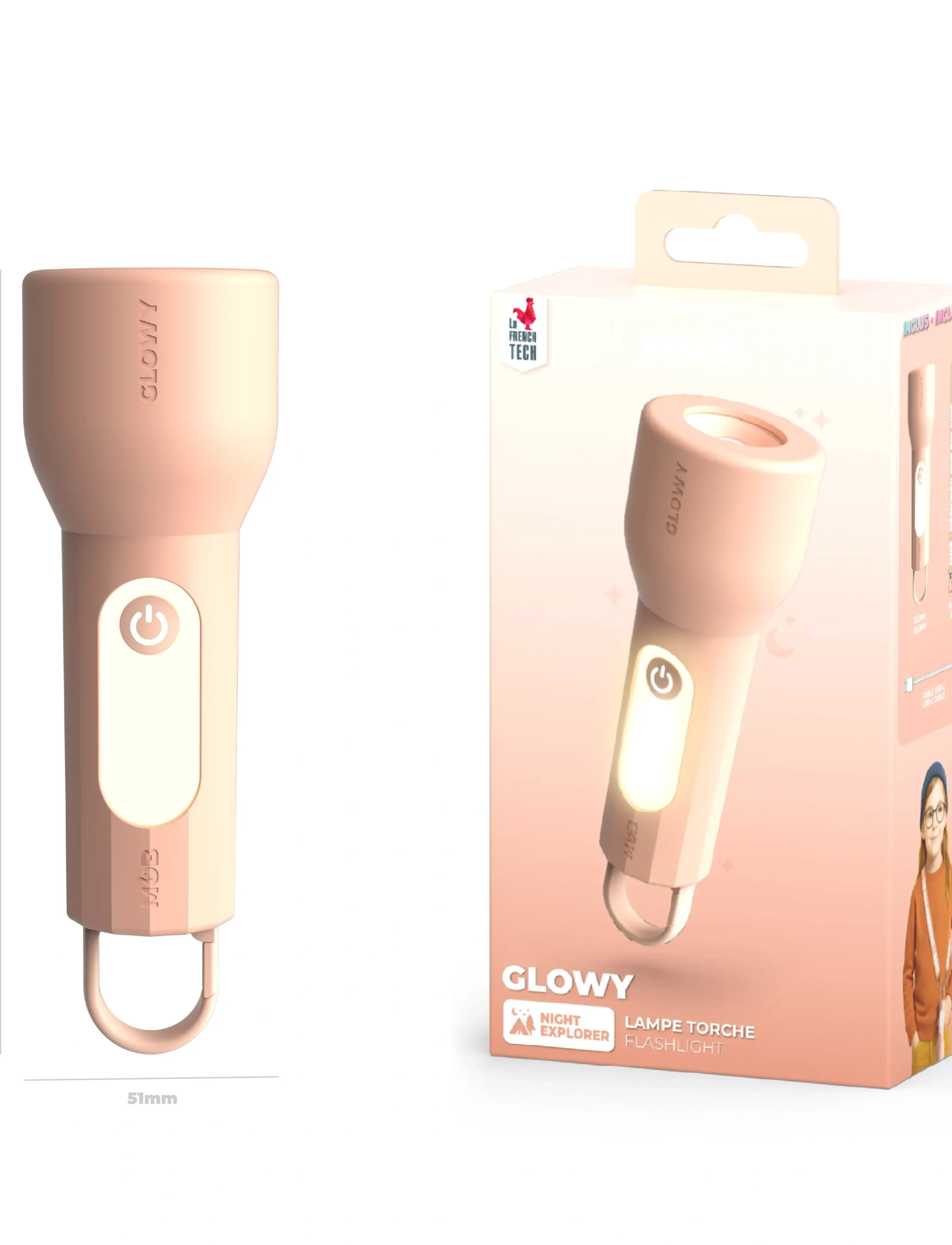Mobility On Board Glowy - Pink, One Size, Pink, Belysning > Natlamper, Børn