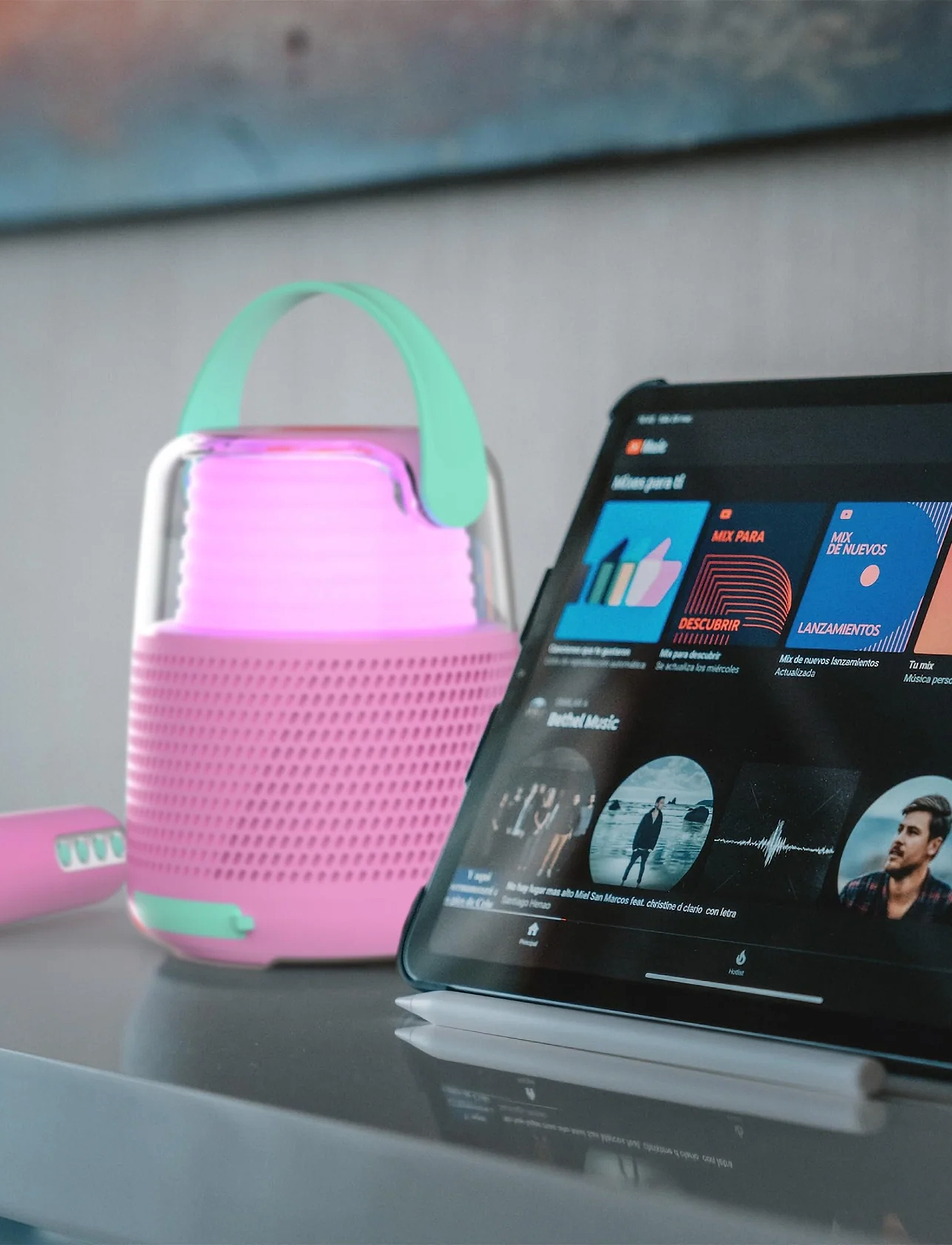 Mobility On Board - Karaoke set KS-80 Speaker - dekorācijas - pink - 4