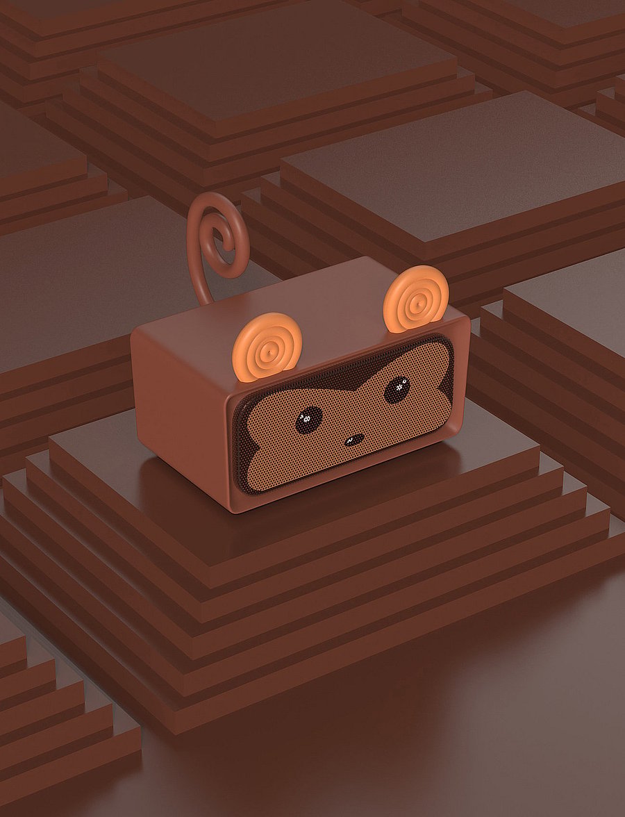 Mobility On Board - Adorable speaker 6W Monkey - brown - 2