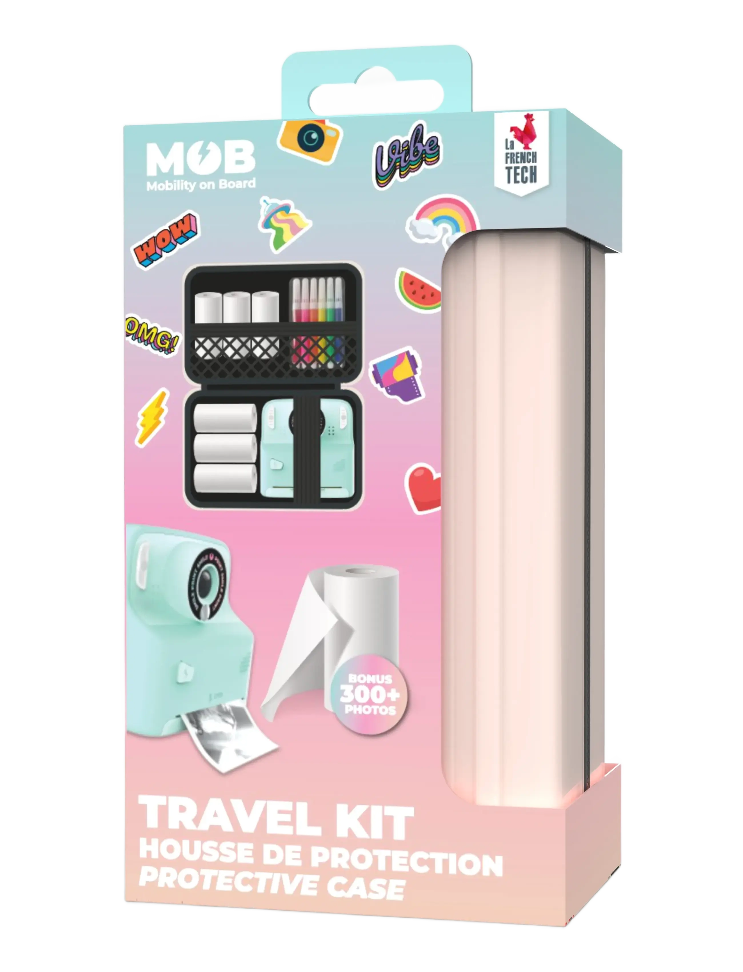 Mobility On Board Travel Recharge Pack : Pixiprint Case + 4 Paper Rolls, Børn, Mini Fotoprinter Beskyttende Rejsesæt, Multi/mønstret, Str: ONE SIZE