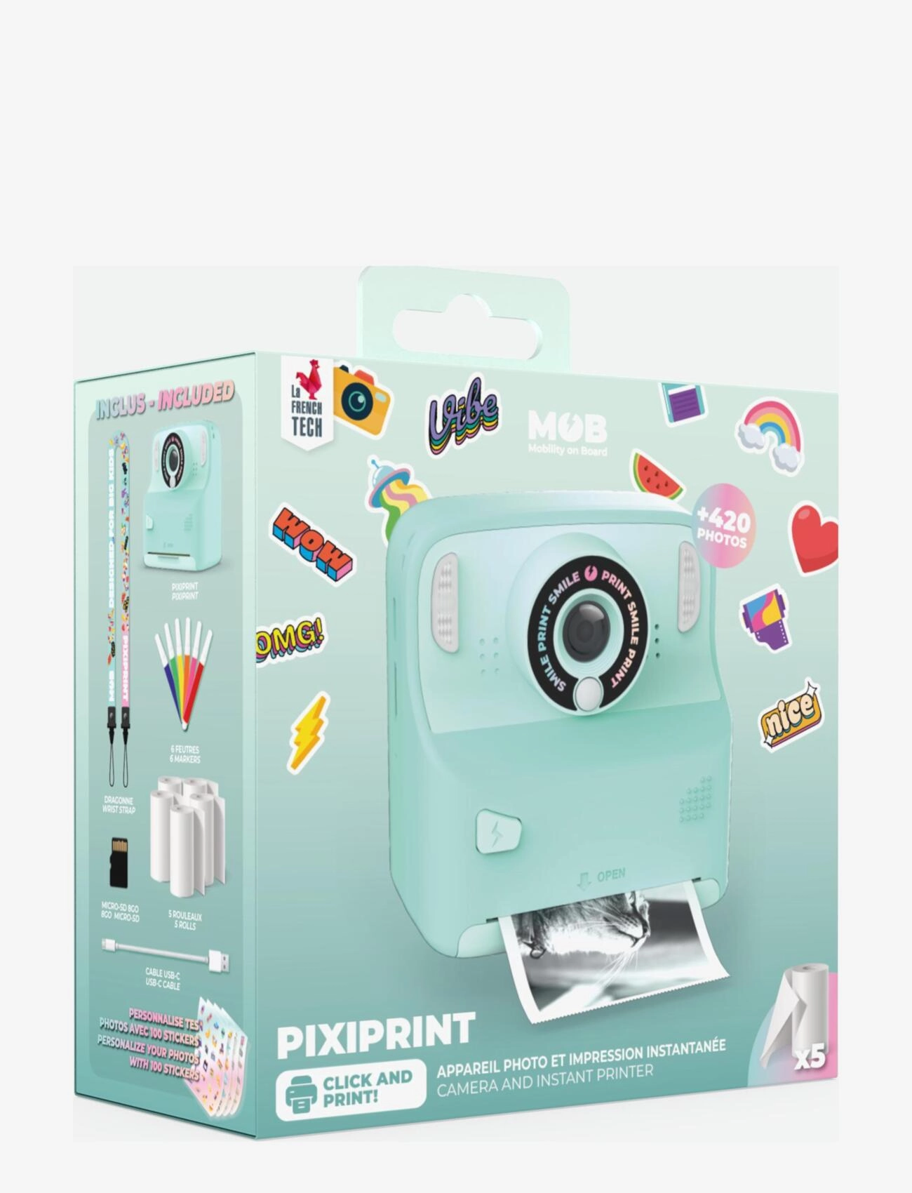 Mobility On Board - PIXIPRINT - CLICK & PRINT - TURQUOISE - dekorative wohnaccessoires - turquoise - 5