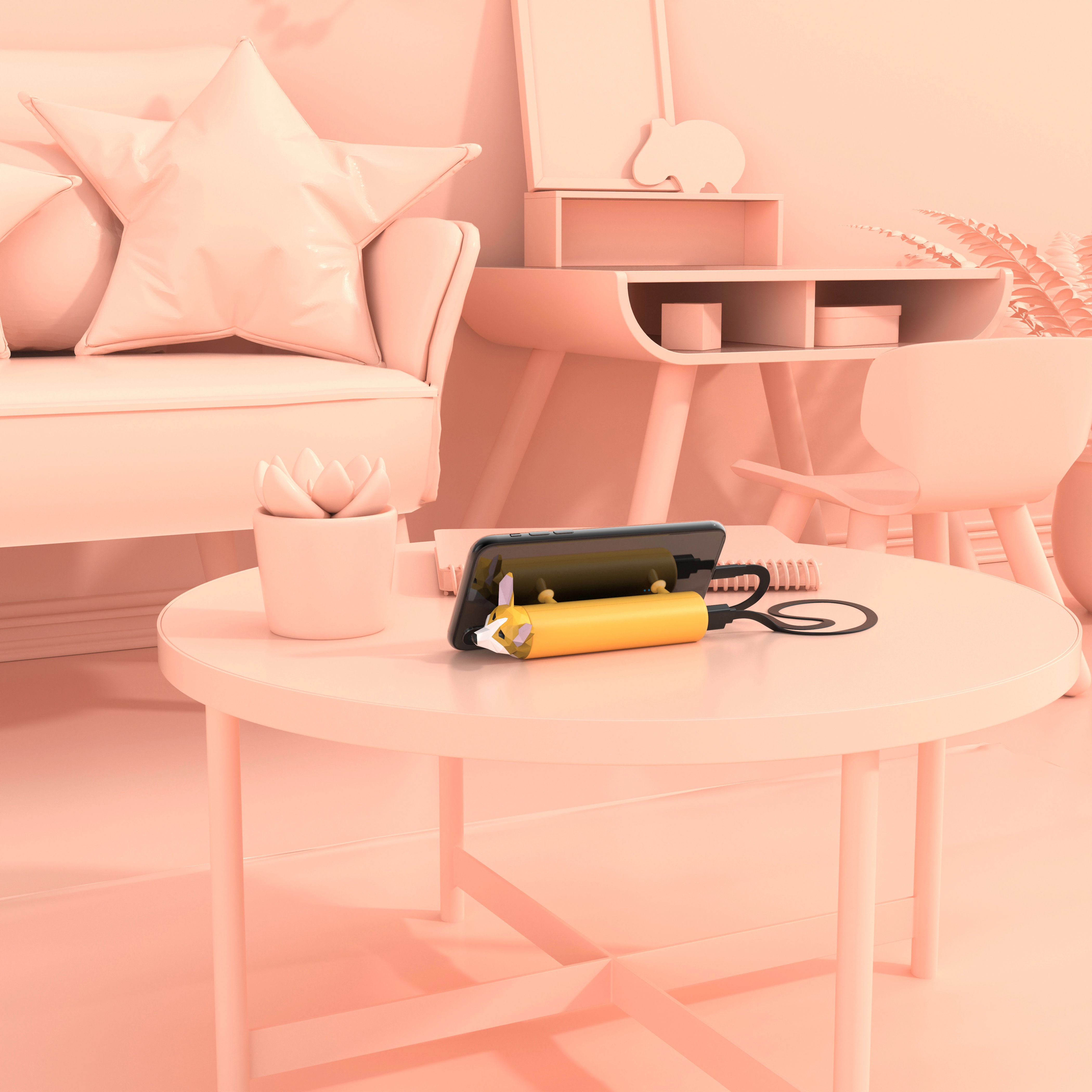 Mobility On Board - Power Pets - powerbanks 4800 mAh - dekorativt tilbehør - yellow - 2