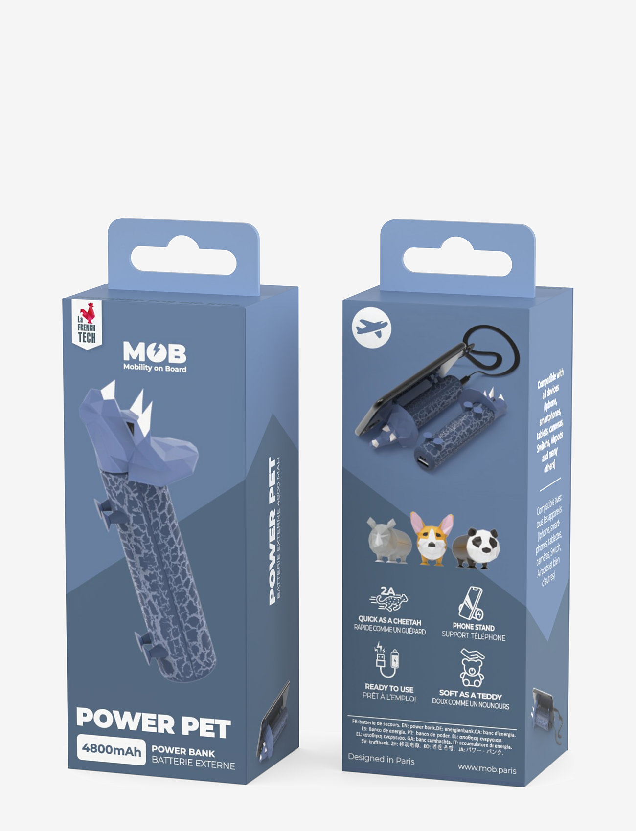 Mobility On Board - POWER PETS 4800 MAH DINO - pyntegjenstander - blue - 3
