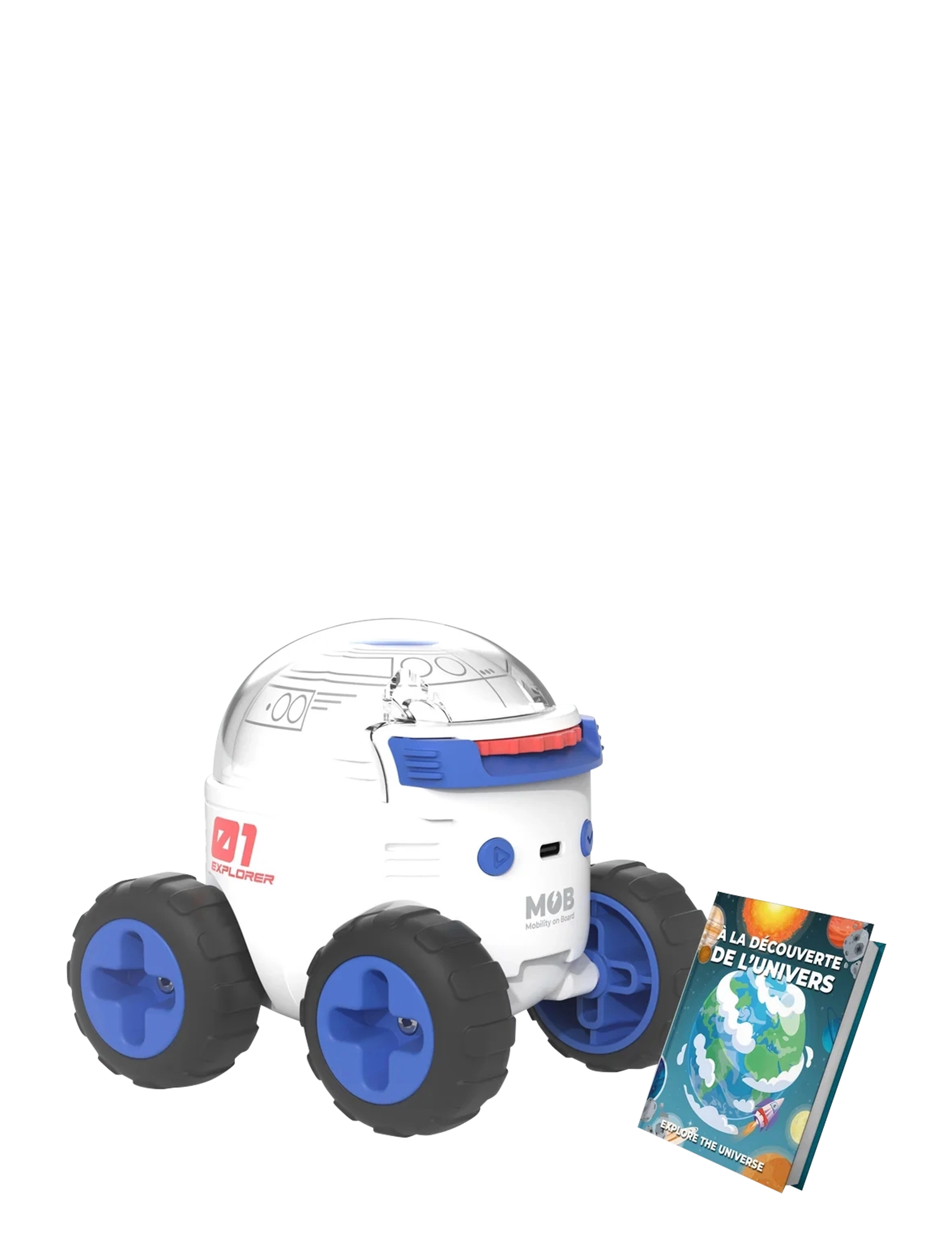 MOBILITY ON BOARD Space Rover Explorer Weiß - One Size - Kinder