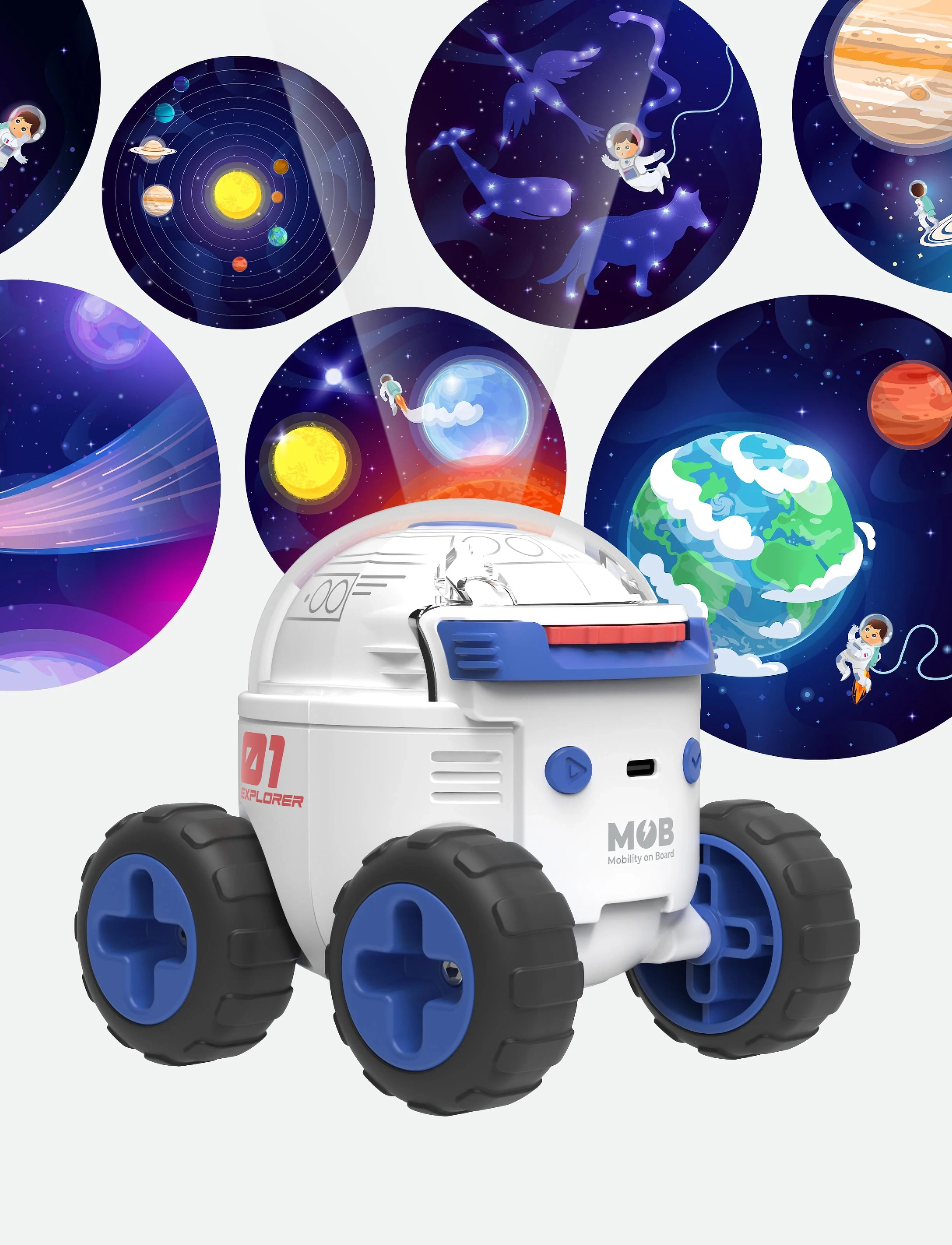 Mobility On Board - Space Rover Explorer - valaistus - white - 3