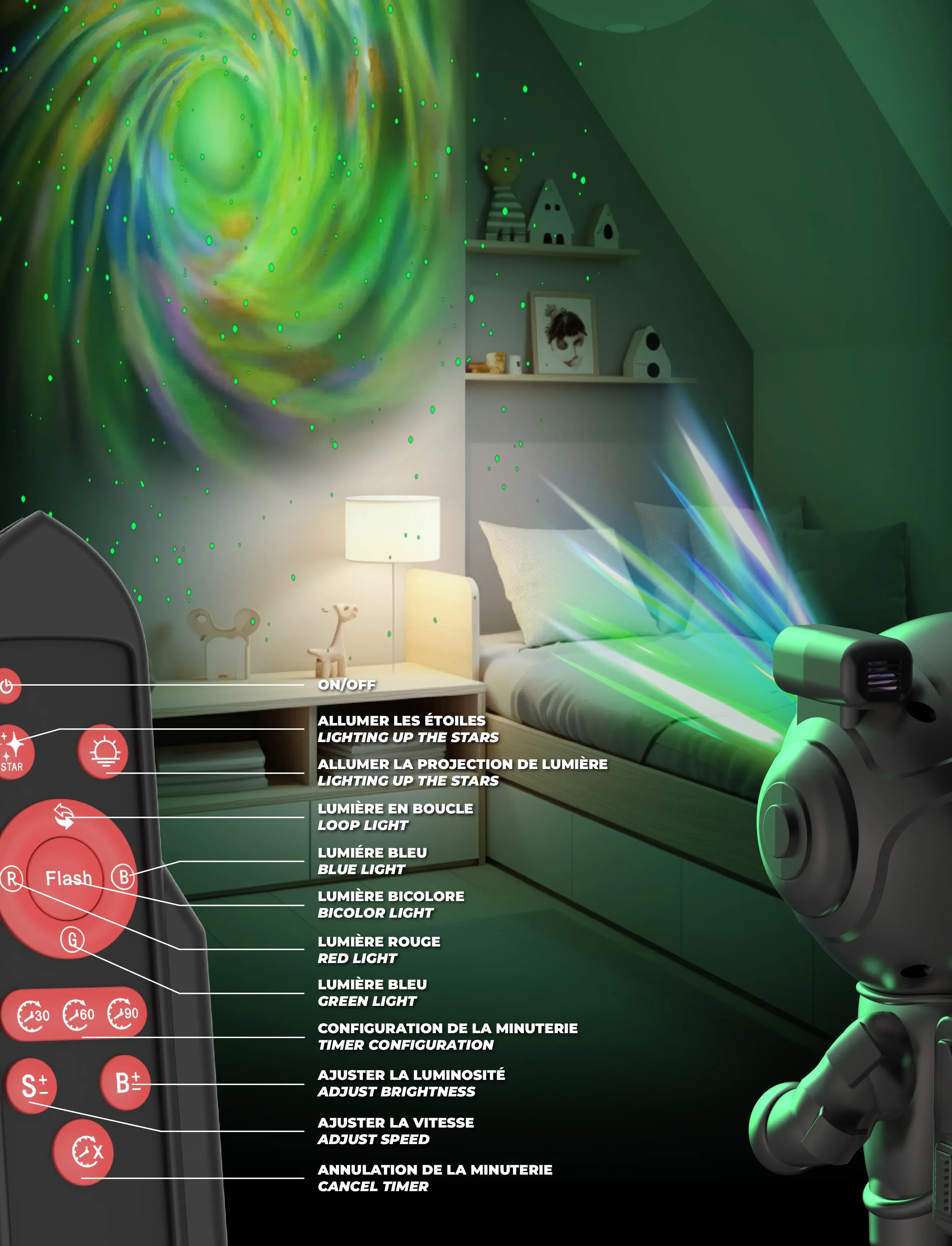 Mobility On Board Stellar Light Silver Milky Way Projector, One Size, Lighting, Mehrfarbig/gemustert - Night Lamps, Kinder