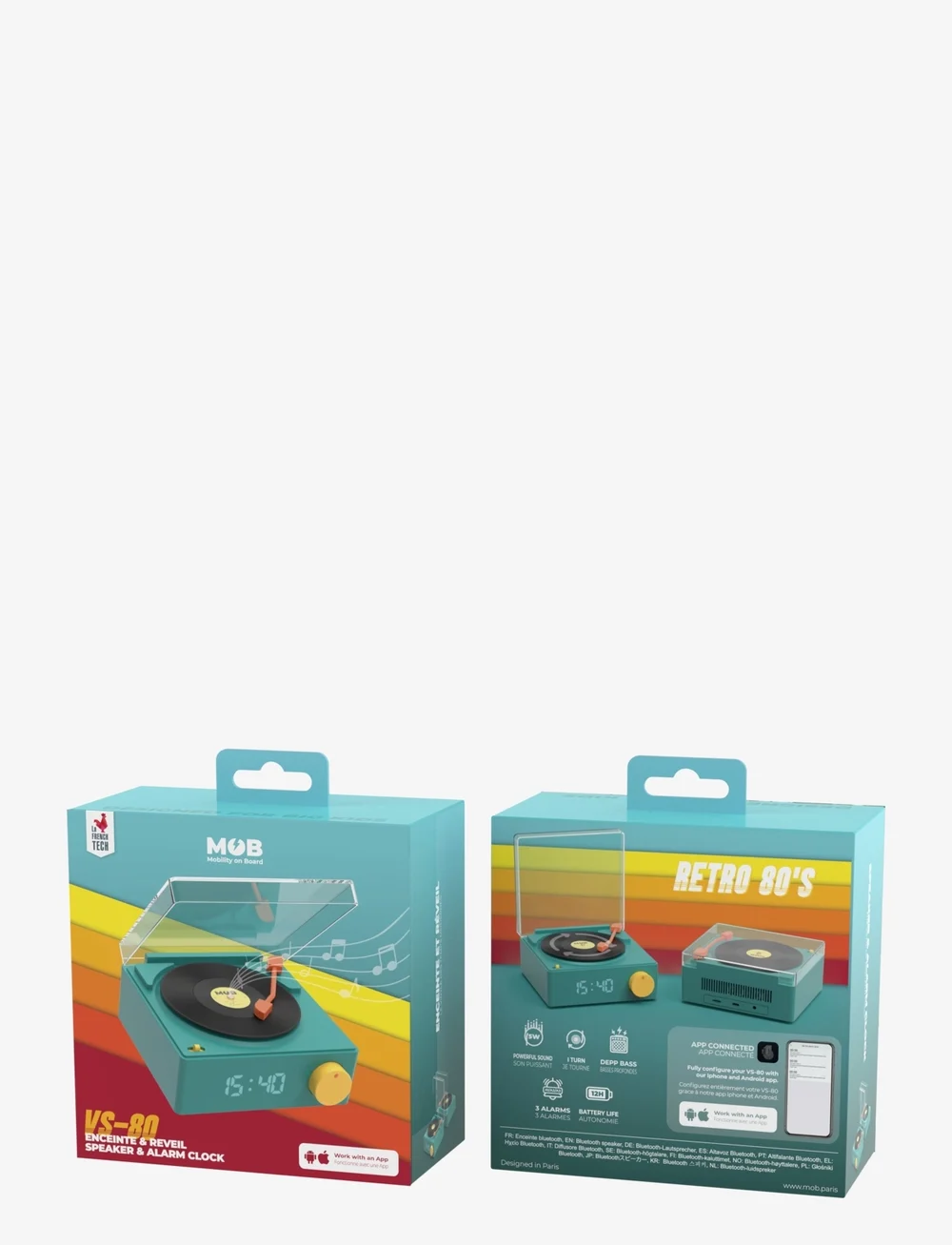 Mobility On Board - SPEAKER & CLOCK VS-80 - BLUE - dekorative wohnaccessoires - blue - 4