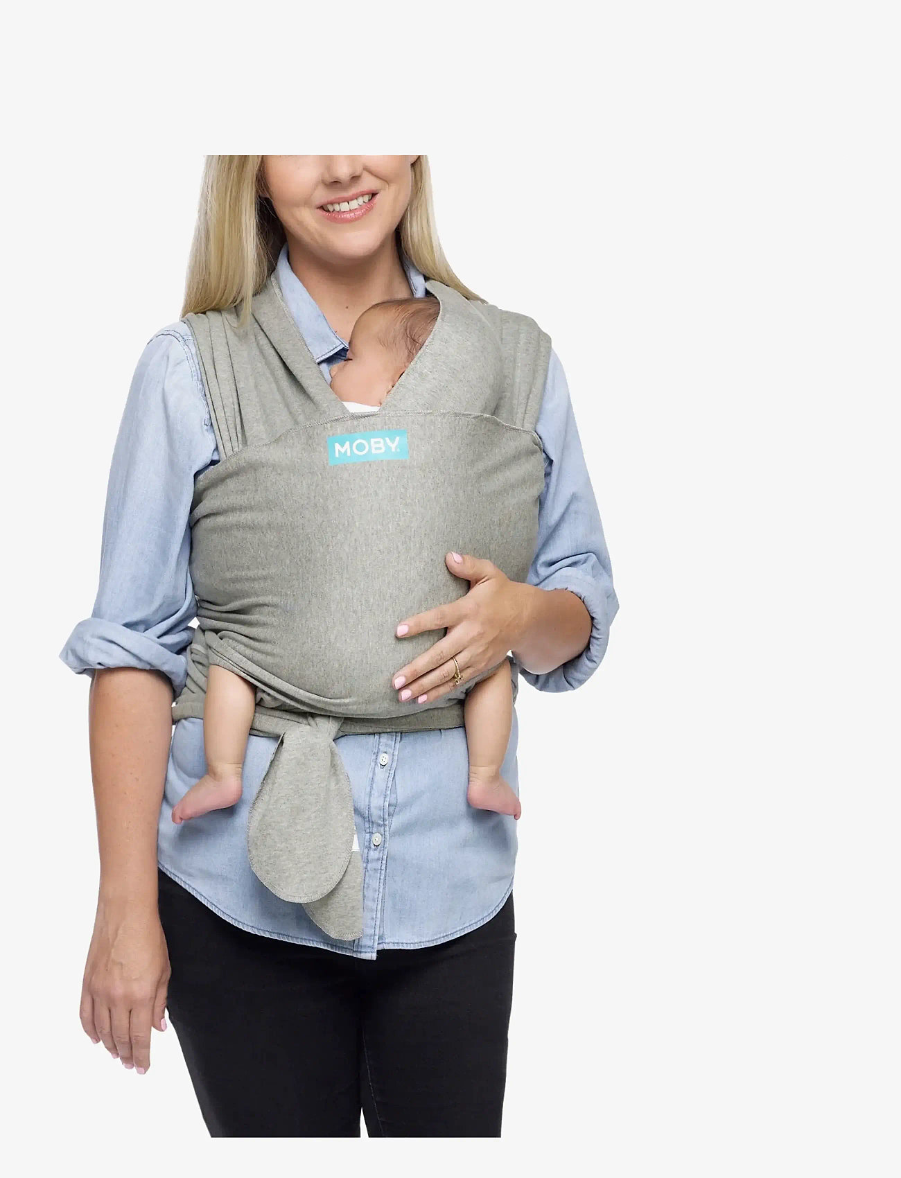 Moby - Moby Wrap Classic - Grey - bæreslynge - heathered grey - 1