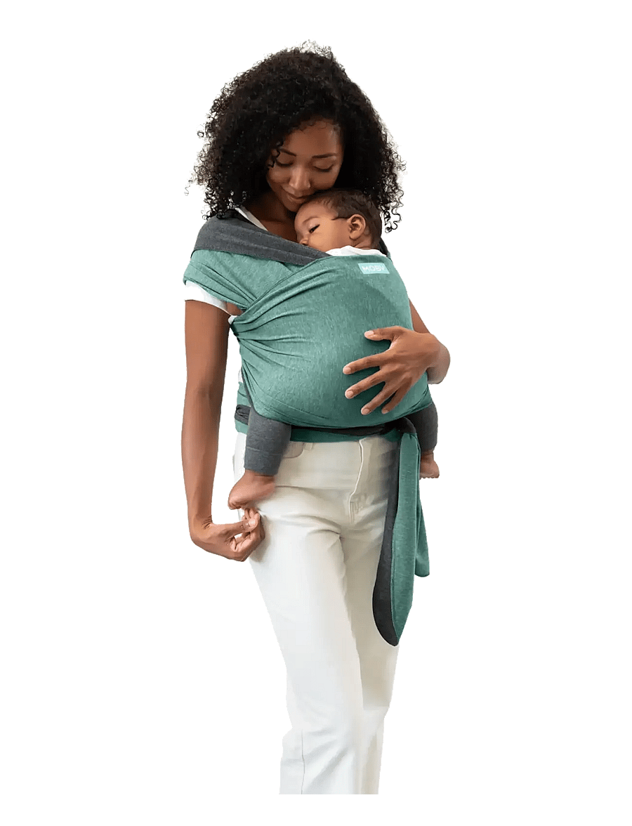 Moby - Moby Reversible Wrap - Jade/Grey - bärsjalar - jade/grey - 1