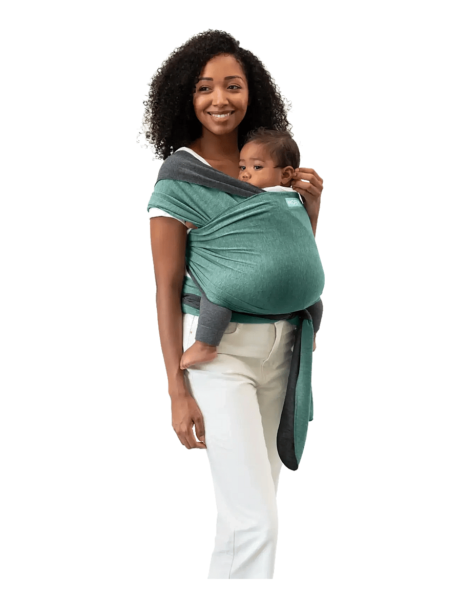 Moby - Moby Reversible Wrap - Jade/Grey - bärsjalar - jade/grey - 2