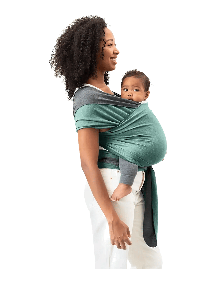Moby - Moby Reversible Wrap - Jade/Grey - bärsjalar - jade/grey - 3
