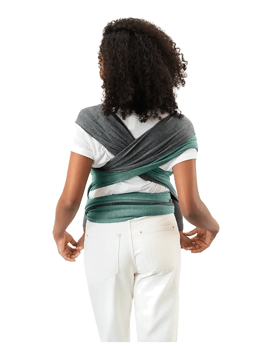 Moby - Moby Reversible Wrap - Jade/Grey - bärsjalar - jade/grey - 4