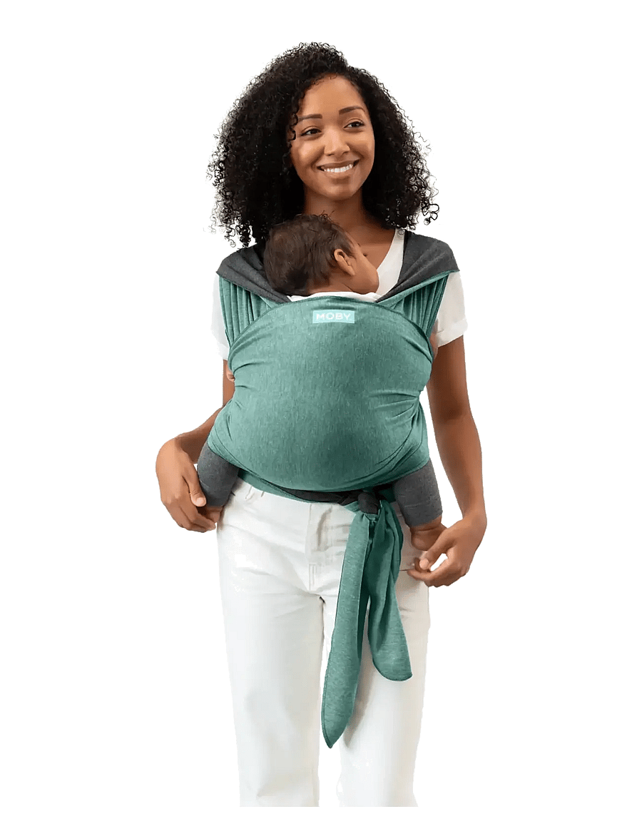 Moby - Moby Reversible Wrap - Jade/Grey - bärsjalar - jade/grey - 5