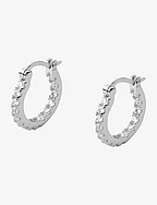 Lunar Earrings Silver/White Small - SILVER