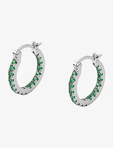 Lunar Earrings Silver/Green Medium, Mockberg