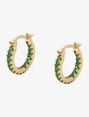 Mockberg - Lunar Earrings Gold/Green Small - kreolen - gold - 0
