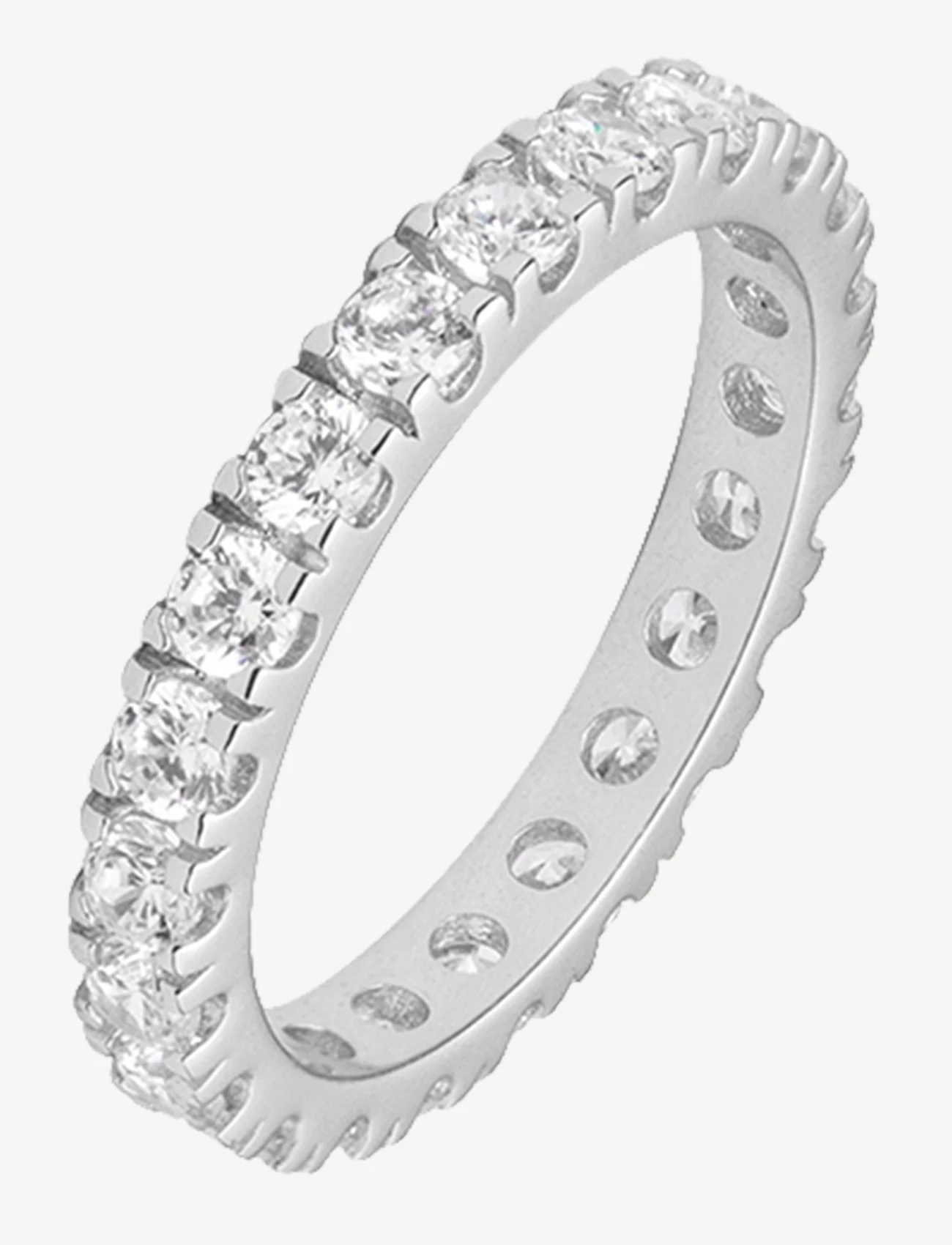 Mockberg - Elipse Ring Silver/White L/56 - festtøj til outletpriser - silver - 0