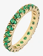 Elipse Ring Gold/Green S/52 - GOLD