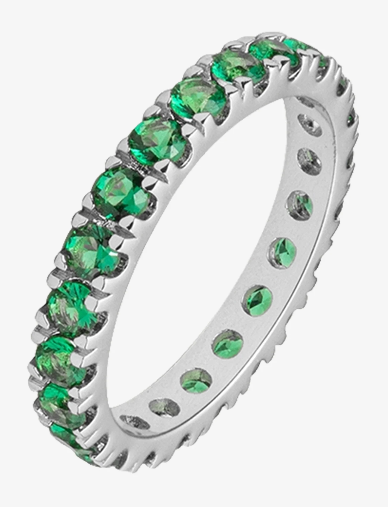 Mockberg - Elipse Ring Silver/Green M/54 - festmode zu outlet-preisen - silver - 0