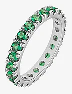 Elipse Ring Silver/Green M/54 - SILVER