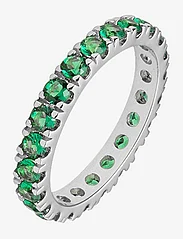 Mockberg - Elipse Ring Silver/Green M/54 - festmode zu outlet-preisen - silver - 0