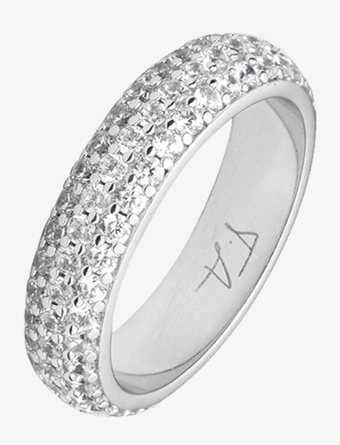 Mockberg - Solar Ring Silver/White XS/50 - festtøj til outletpriser - silver - 0