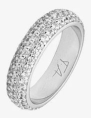 Mockberg - Solar Ring Silver/White L/56 - festtøj til outletpriser - silver - 0