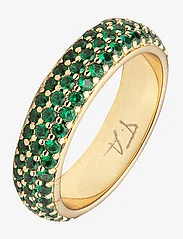 Mockberg - Solar Ring Gold/Green XS/50 - festkläder till outletpriser - gold - 0