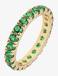Elipse Ring Silver/Green #60, Mockberg