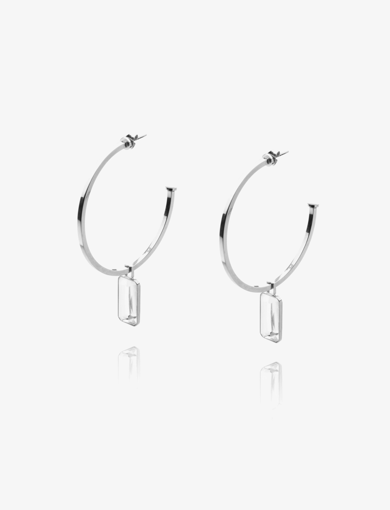Power earrings silver - SILVER