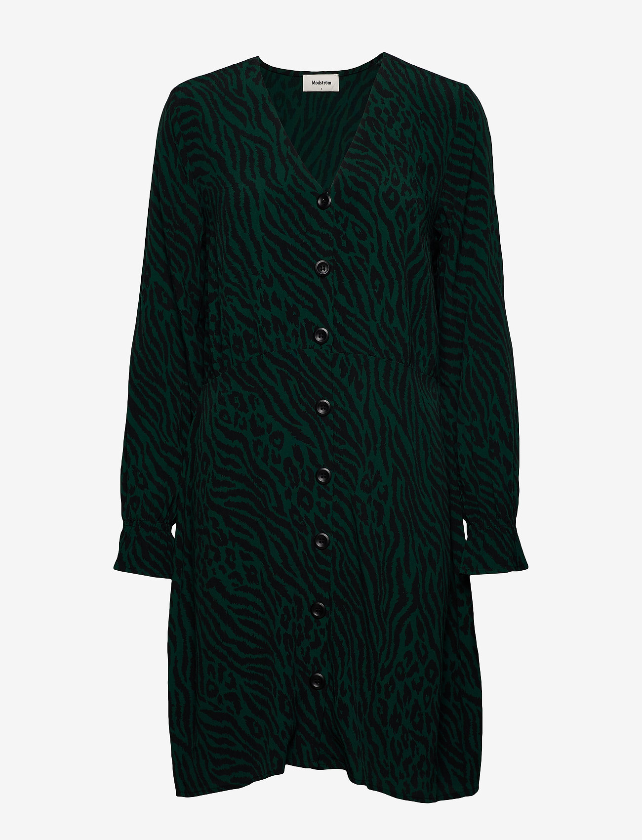 Modström - Vivaldi print dress - skjortklänningar - wild animal gemstone - 0