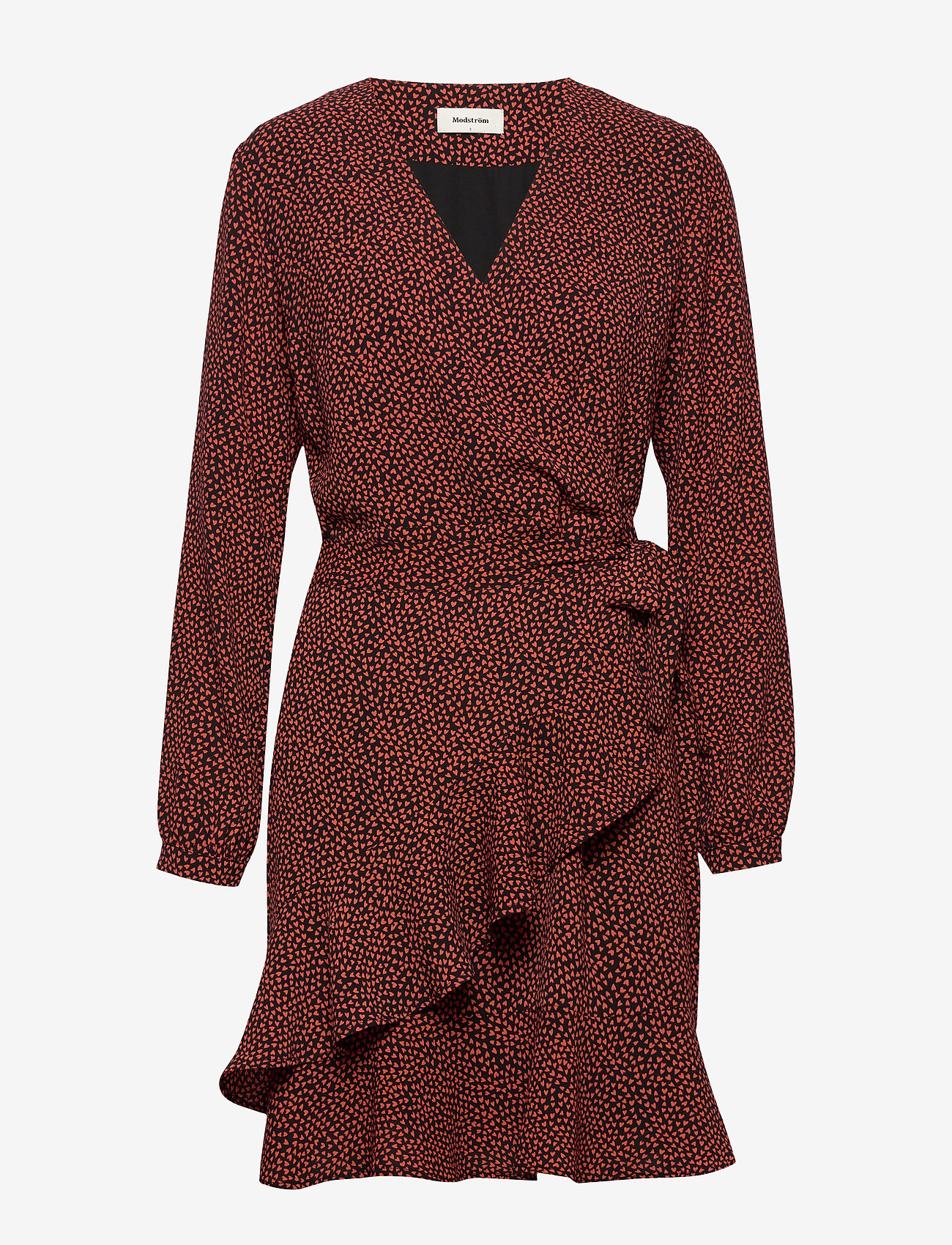 Atlas print dress - HEART_RED BLUSH