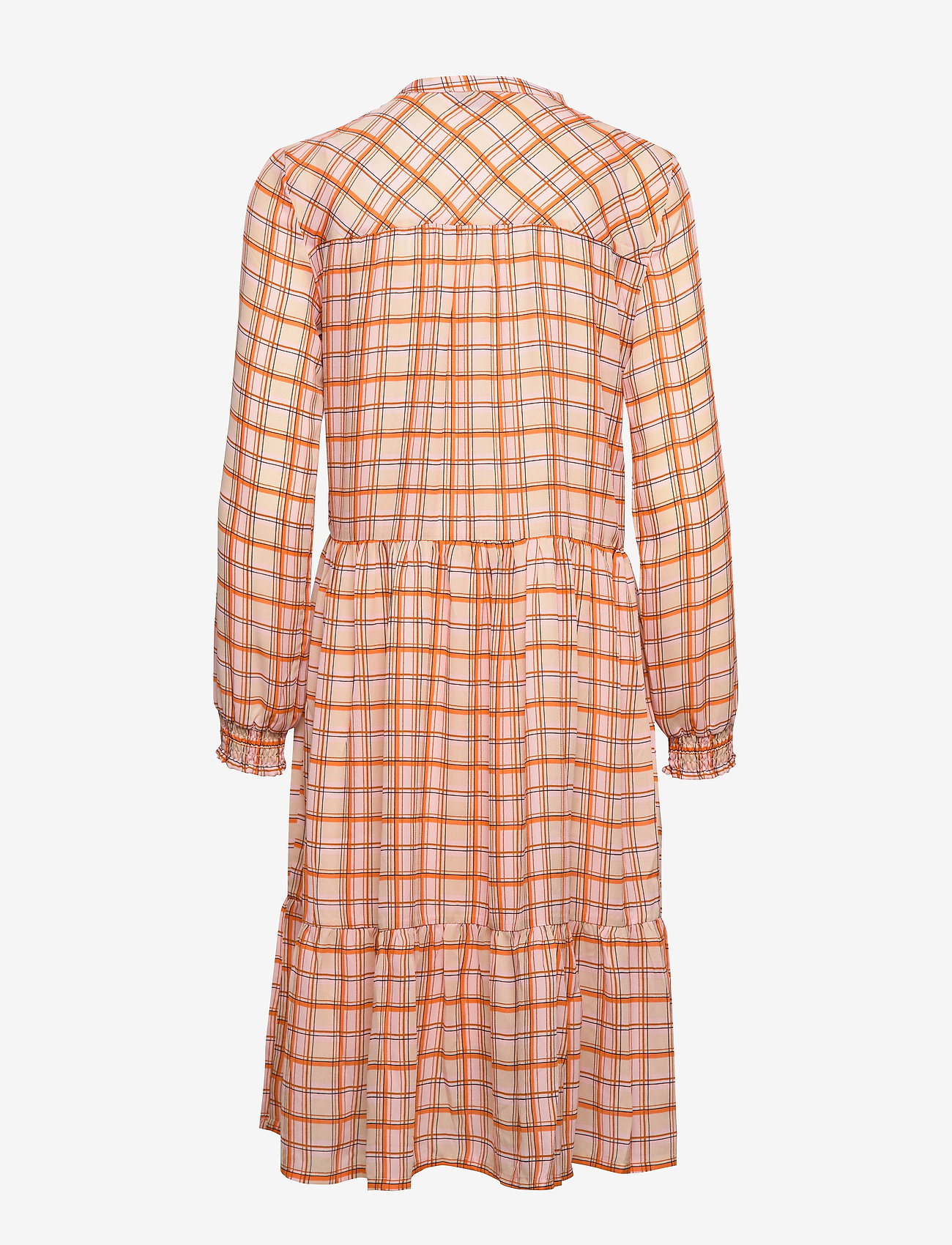 Modström - Bolette print dress - skjortekjoler - light sand check - 1