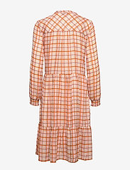 Modström - Bolette print dress - skjortekjoler - light sand check - 1