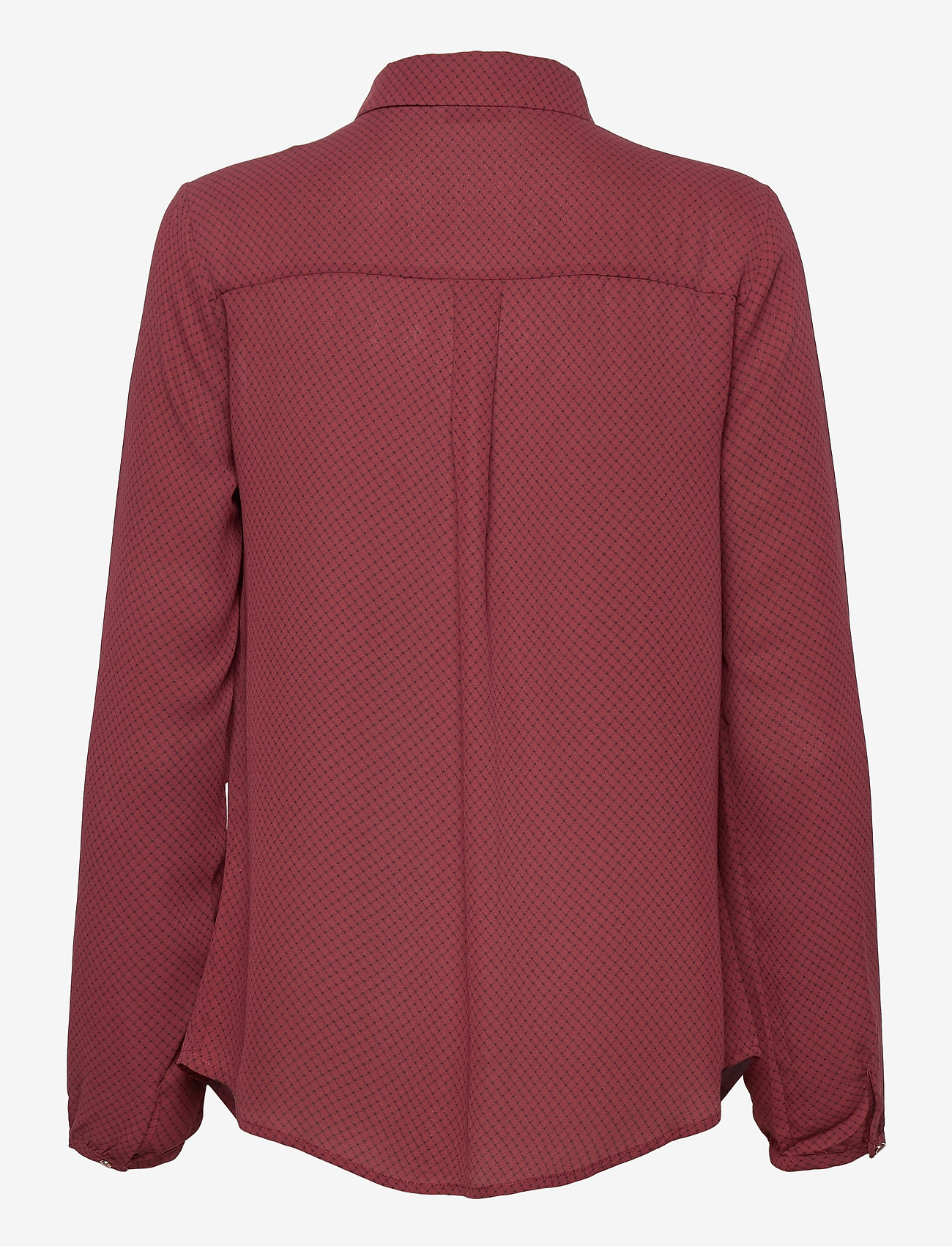 Modström - Filo print shirt - maroon grid - 1