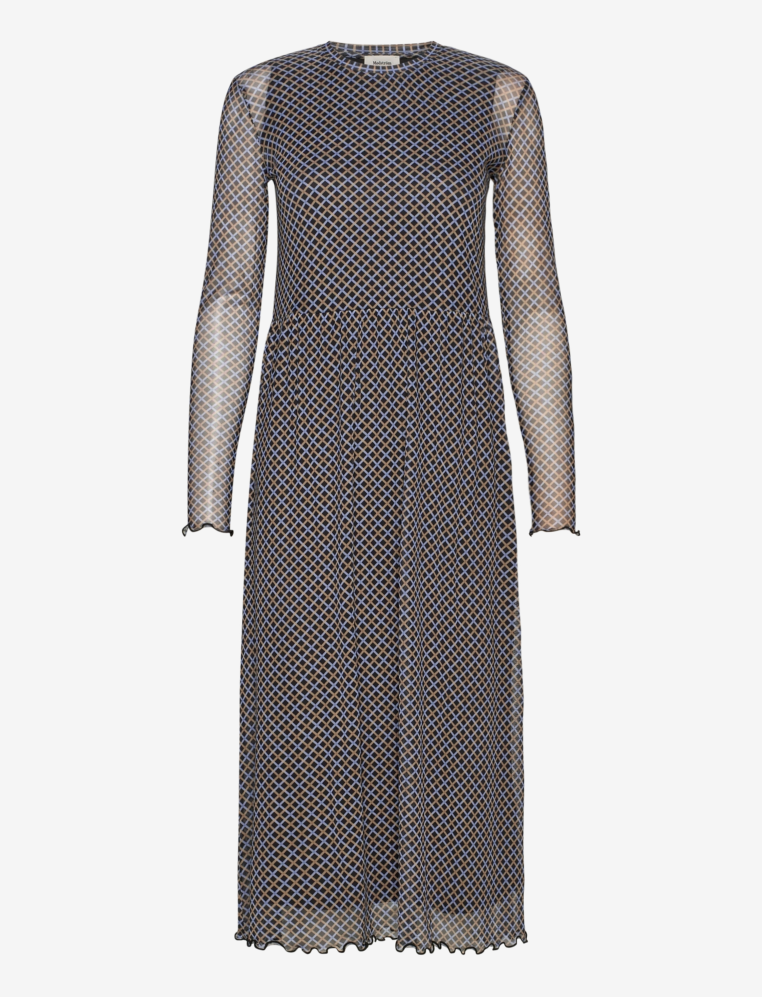 Modström Fairy print dress - Modström - BLUE CAMEL CHECK / blue